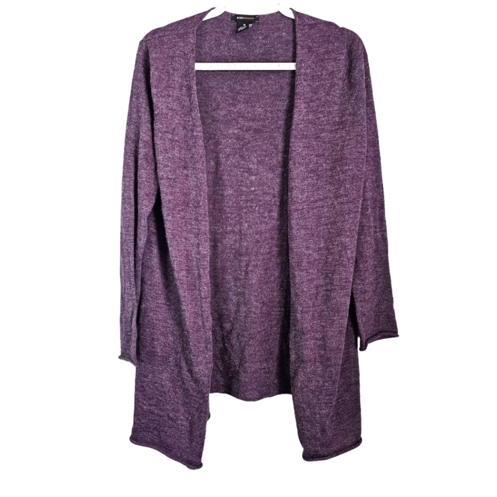 BCBG Open Long Cardigan sweater purple womens XL